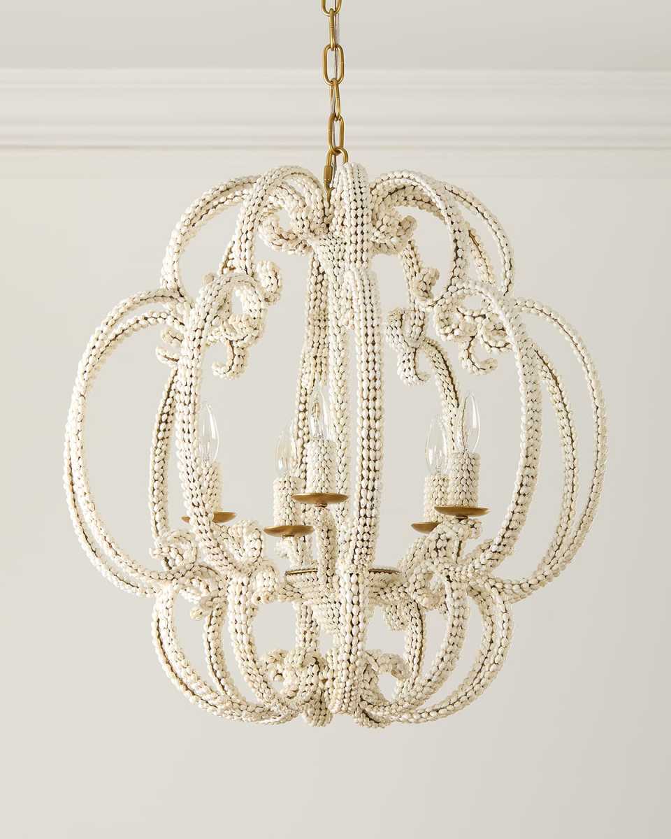 Scroll Shell 5-Light Chandelier - 25"